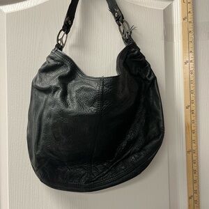 Lucky Brand Black Leather Hobo Bag